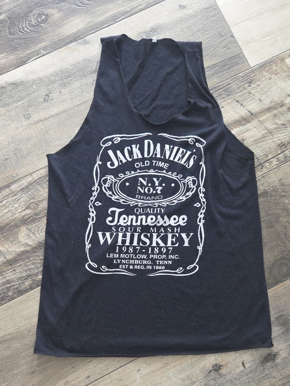 Jack Daniels Black Tank with White Tennessee Whiskey Graphic